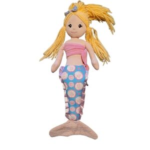 The Preppy Pelican Mermaid Doll with Pink and Blue Tail